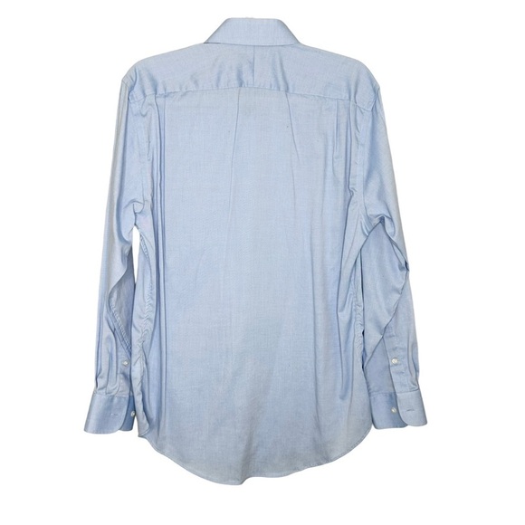 NORDSTROM Men's 15 32/33 Traditional Fit Non-Iron Button Down Shirt Blue - Picture 4 of 6